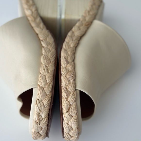 Beige Clergerie Paris “Volfa” suede espadrilles.  3.00inch/75mm jute block heel - Picture 6 of 8